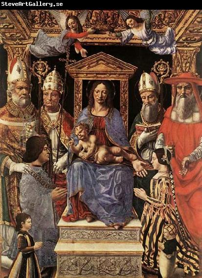 unknow artist Madonna and Childs, Saints, and Donors